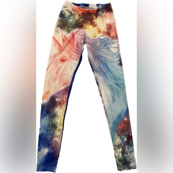 UNDERSTAR Women's Unicorn Print Galaxy Legging Size XS - Picture 1 of 3